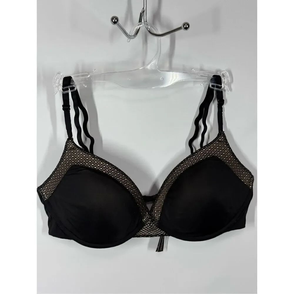 C6 ---- Victoria's Secret T Shirt lightly lined scoop Demi bra size 34C